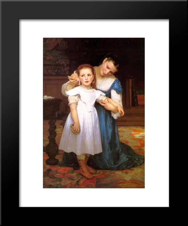 The Shell 20x24 Black Modern Wood Framed Art Print Poster by Bouguereau, William Adolphe
