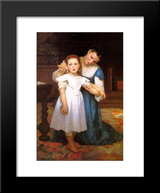 The Shell 20x24 Black Modern Wood Framed Art Print Poster by Bouguereau, William Adolphe