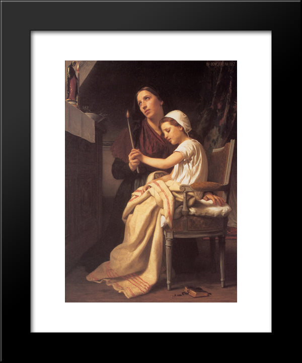 The Thank Offering 20x24 Black Modern Wood Framed Art Print Poster by Bouguereau, William Adolphe