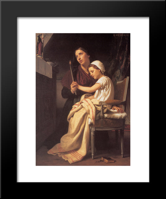 The Thank Offering 20x24 Black Modern Wood Framed Art Print Poster by Bouguereau, William Adolphe