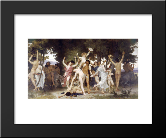 The Youth Of Bacchus 20x24 Black Modern Wood Framed Art Print Poster by Bouguereau, William Adolphe