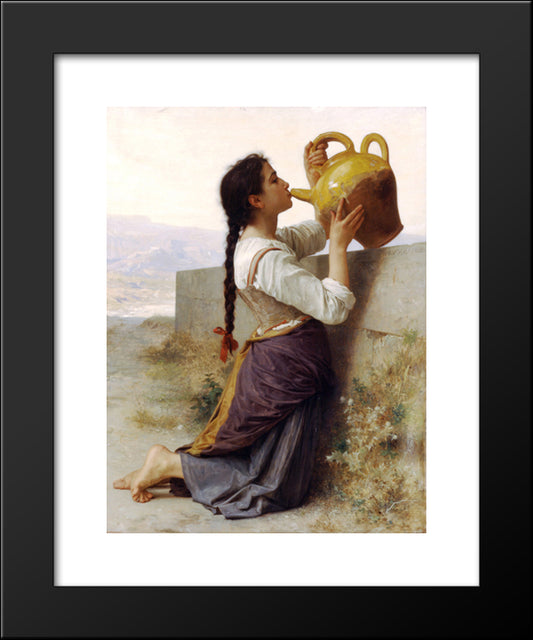 Thirst 20x24 Black Modern Wood Framed Art Print Poster by Bouguereau, William Adolphe