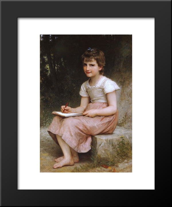 Vocation 20x24 Black Modern Wood Framed Art Print Poster by Bouguereau, William Adolphe