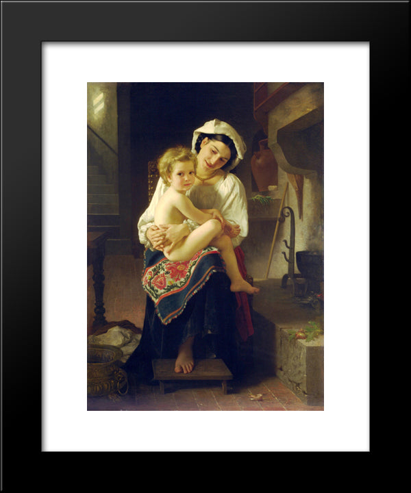 Young Mother Gazing At Her Child 20x24 Black Modern Wood Framed Art Print Poster by Bouguereau, William Adolphe