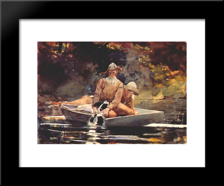 After The Hunt 20x24 Black Modern Wood Framed Art Print Poster by Homer, Winslow