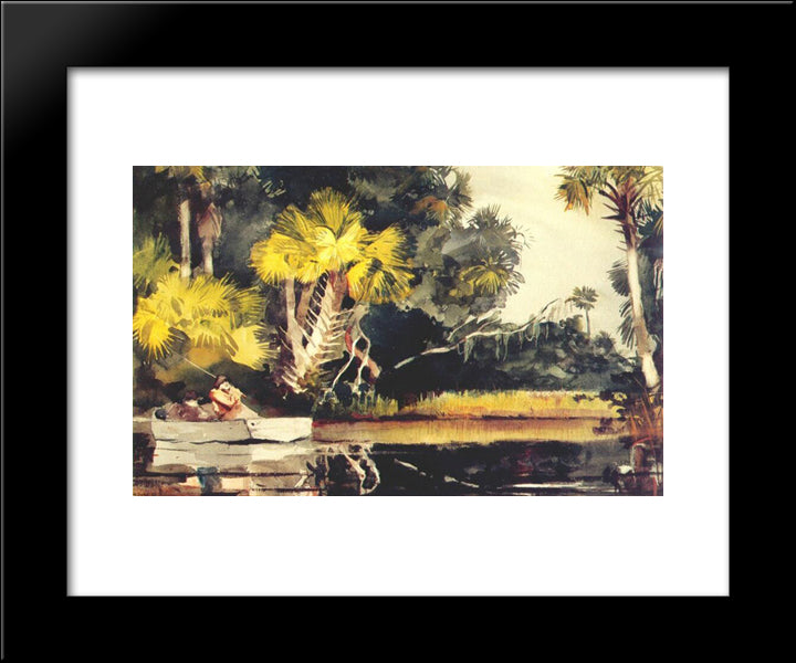 Homosassa Jungle (Florida) 20x24 Black Modern Wood Framed Art Print Poster by Homer, Winslow