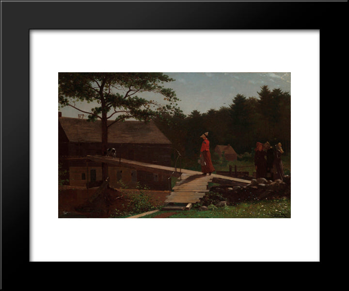 Old Mill (The Morning Bell) 20x24 Black Modern Wood Framed Art Print Poster by Homer, Winslow