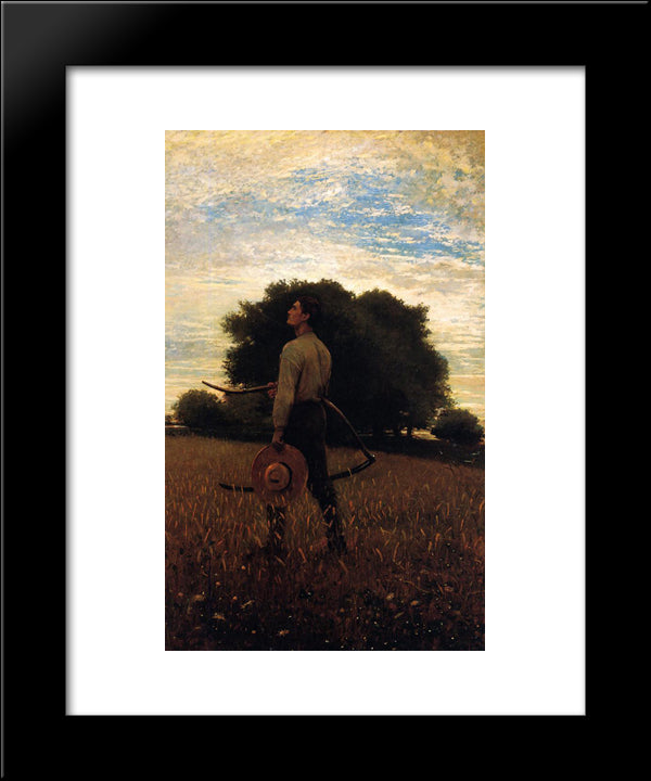 Song Of The Lark (Also Known As In The Field) 20x24 Black Modern Wood Framed Art Print Poster by Homer, Winslow
