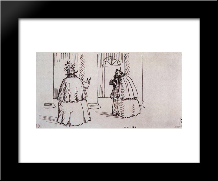 Barin Laputin And Porter 20x24 Black Modern Wood Framed Art Print Poster by Kustodiev, Boris