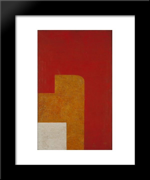 Kompozycja Architektoniczna 20x24 Black Modern Wood Framed Art Print Poster by Strzeminski, Wladyslaw