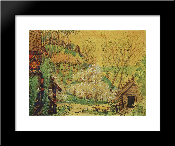 Berendeevka 20x24 Black Modern Wood Framed Art Print Poster by Kustodiev, Boris