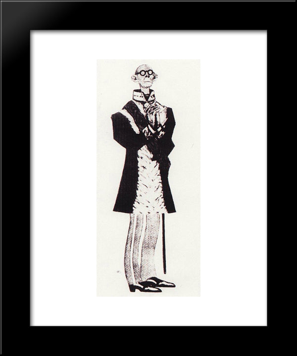 Chief Procurator Of The Synod K. Pobedonostsev 20x24 Black Modern Wood Framed Art Print Poster by Kustodiev, Boris