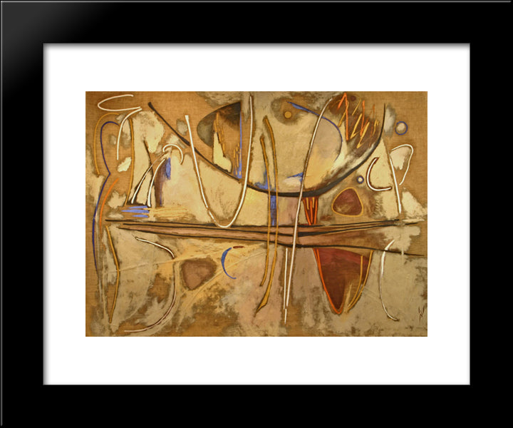 L'Enclume 20x24 Black Modern Wood Framed Art Print Poster by Paalen, Wolfgang