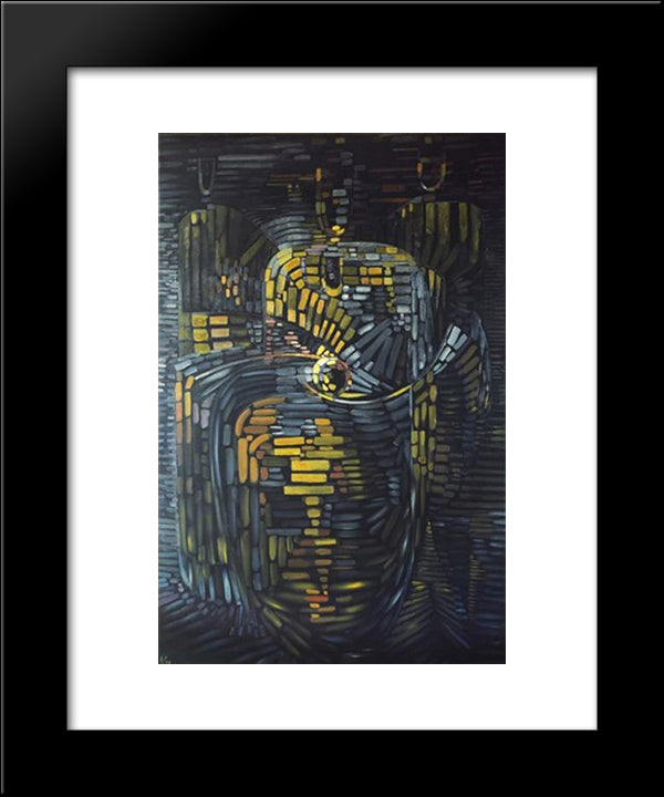 Selam Trilogy 20x24 Black Modern Wood Framed Art Print Poster by Paalen, Wolfgang