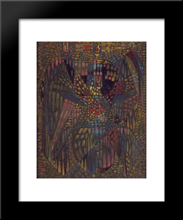 Tripolar 20x24 Black Modern Wood Framed Art Print Poster by Paalen, Wolfgang