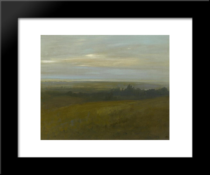 San Leandro Bay 20x24 Black Modern Wood Framed Art Print Poster by Martinez, Xavier