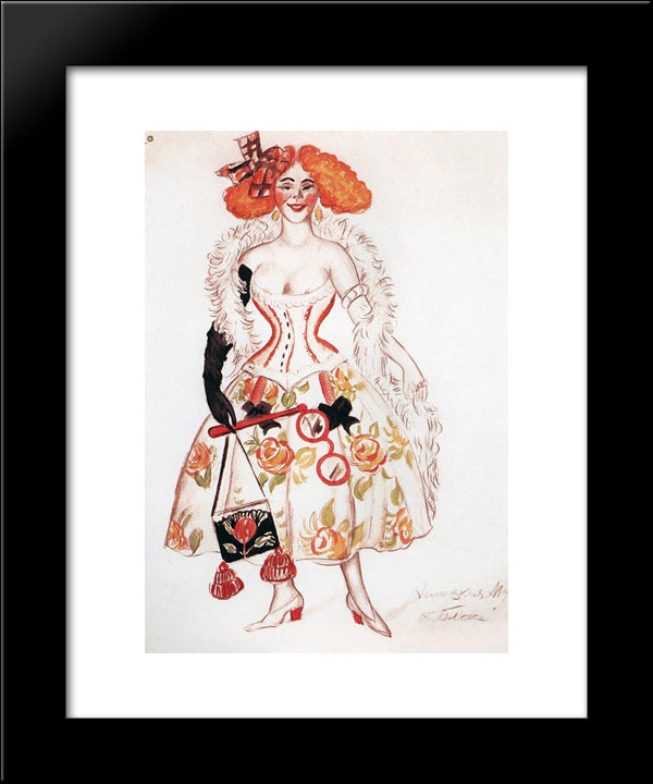 English Merya 20x24 Black Modern Wood Framed Art Print Poster by Kustodiev, Boris