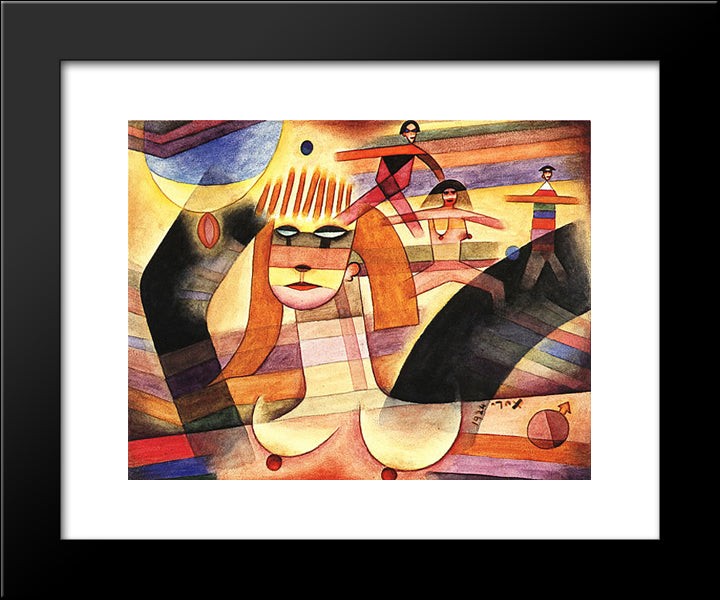 Dos Parejas 20x24 Black Modern Wood Framed Art Print Poster by Solar, Xul