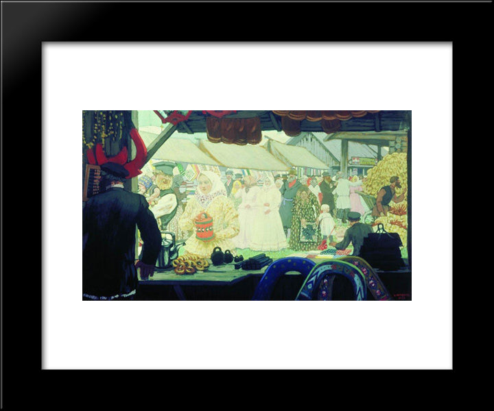 Fair 20x24 Black Modern Wood Framed Art Print Poster by Kustodiev, Boris