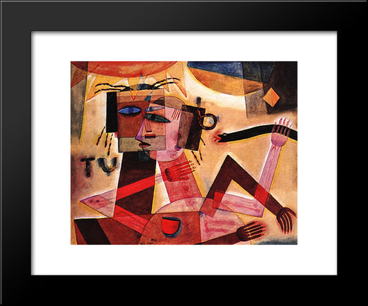 Tu Y Yo 20x24 Black Modern Wood Framed Art Print Poster by Solar, Xul