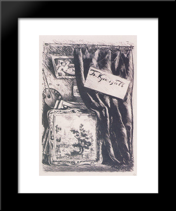 Frontispiece 20x24 Black Modern Wood Framed Art Print Poster by Kustodiev, Boris