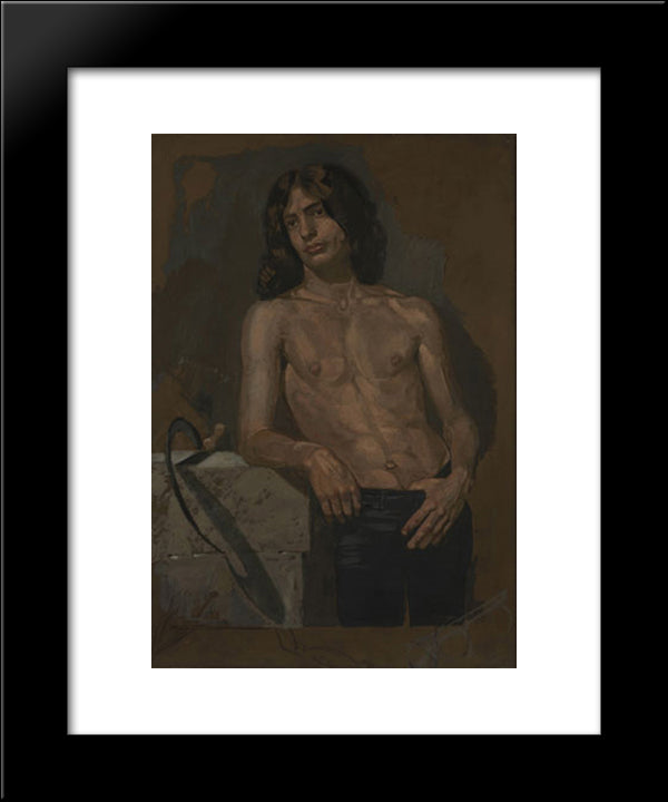 Alain As ''Summer'' 20x24 Black Modern Wood Framed Art Print Poster by Tsaroychis, Yiannis