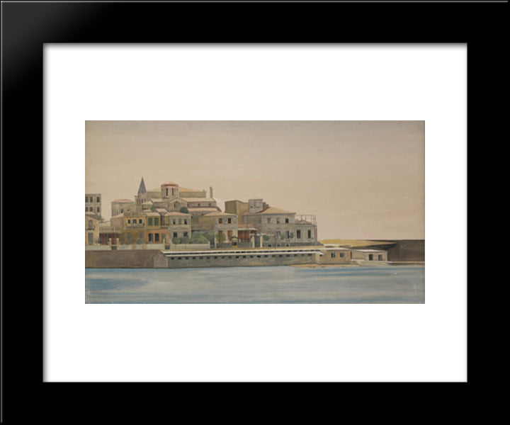 Alexandras Square In Piraeus 20x24 Black Modern Wood Framed Art Print Poster by Tsaroychis, Yiannis