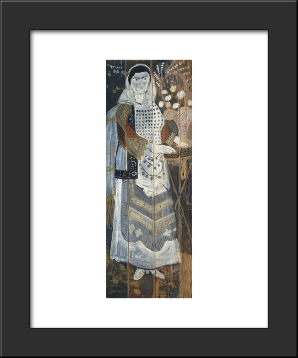 Koundouriotissa Or Woman From Eleusis 20x24 Black Modern Wood Framed Art Print Poster by Tsaroychis, Yiannis
