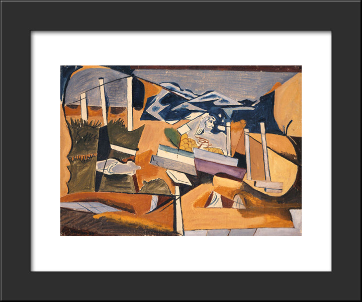 Landscape Of Olympia 20x24 Black Modern Wood Framed Art Print Poster by Tsaroychis, Yiannis