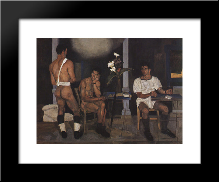 The Forgoten Guards 20x24 Black Modern Wood Framed Art Print Poster by Tsaroychis, Yiannis