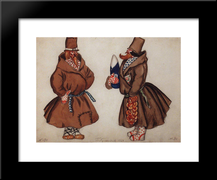 Guys From Tula 20x24 Black Modern Wood Framed Art Print Poster by Kustodiev, Boris