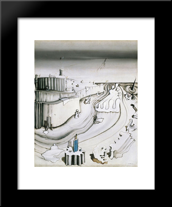 Promontory Palace 20x24 Black Modern Wood Framed Art Print Poster by Tanguy, Yves