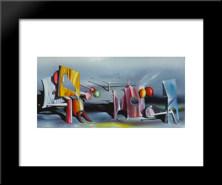 Reply To Red 20x24 Black Modern Wood Framed Art Print Poster by Tanguy, Yves