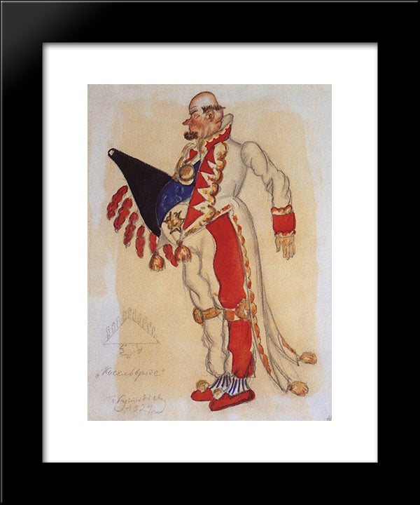 Kiselvrode 20x24 Black Modern Wood Framed Art Print Poster by Kustodiev, Boris