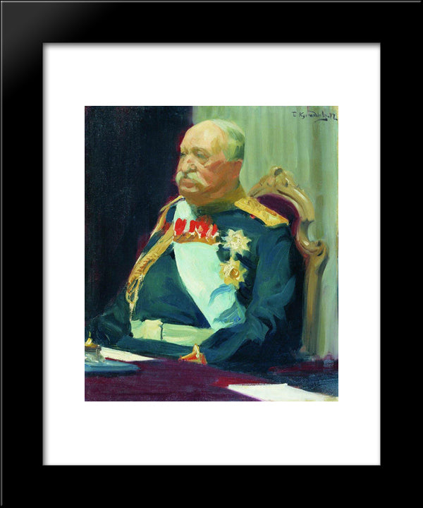 Portrait Of Count N.P. Ignatieff 20x24 Black Modern Wood Framed Art Print Poster by Kustodiev, Boris