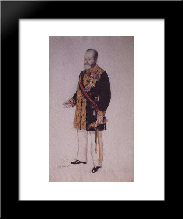 Portrait Of Count V.N. Kokovtsev 20x24 Black Modern Wood Framed Art Print Poster by Kustodiev, Boris