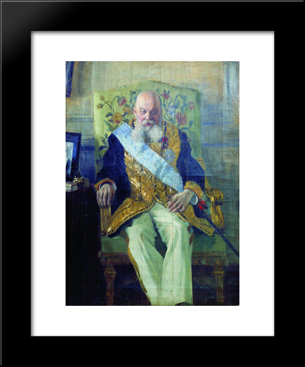 Portrait Of D.M. Solsky 20x24 Black Modern Wood Framed Art Print Poster by Kustodiev, Boris