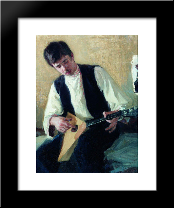 Portrait Of I.S. Kulikov 20x24 Black Modern Wood Framed Art Print Poster by Kustodiev, Boris