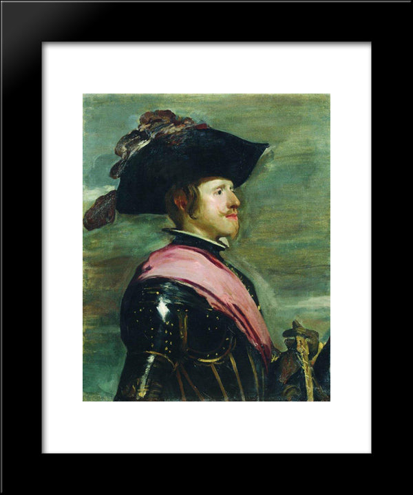 Portrait Of Philip Iv 20x24 Black Modern Wood Framed Art Print Poster by Kustodiev, Boris