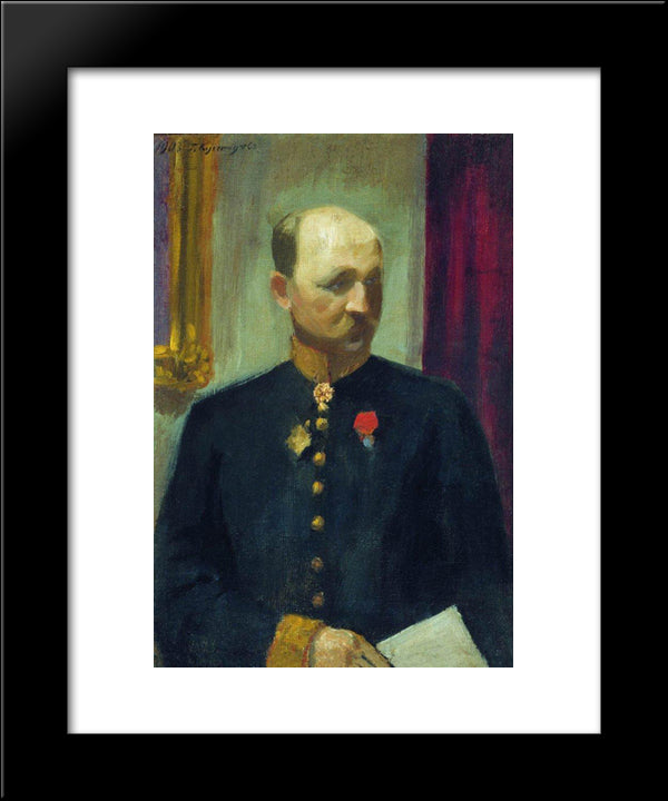 Portrait Of Public Servant Nikolai Nikolayevich Korevo 20x24 Black Modern Wood Framed Art Print Poster by Kustodiev, Boris