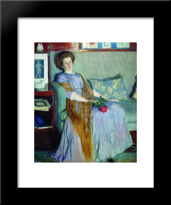 Portrait Of R.I. Notgaft 20x24 Black Modern Wood Framed Art Print Poster by Kustodiev, Boris