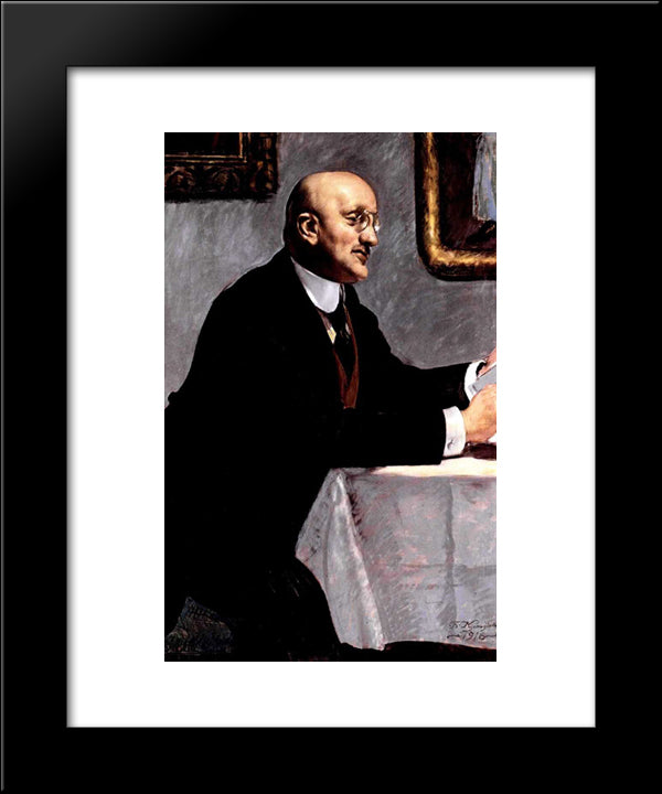 Portrait Of The Artist Igor Grabar 20x24 Black Modern Wood Framed Art Print Poster by Kustodiev, Boris