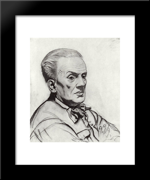 Portrait Of Yuri Korvin-Krukovsky 20x24 Black Modern Wood Framed Art Print Poster by Kustodiev, Boris