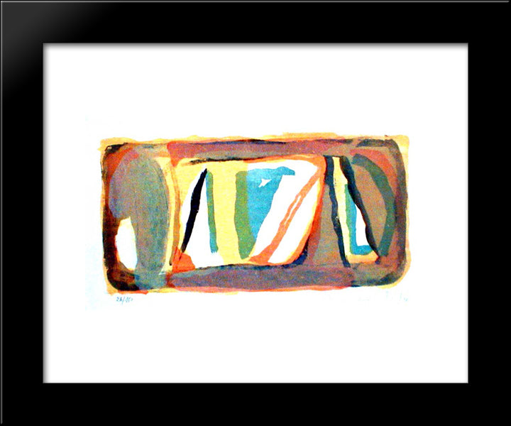 Etendue 20x24 Black Modern Wood Framed Art Print Poster by van Velde, Bram