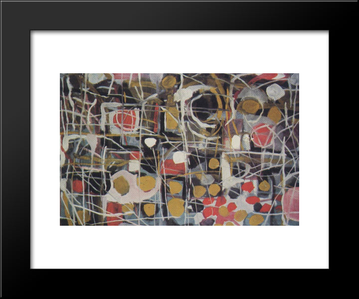 (Abstract) 20x24 Black Modern Wood Framed Art Print Poster by Xuan Phai, Bui