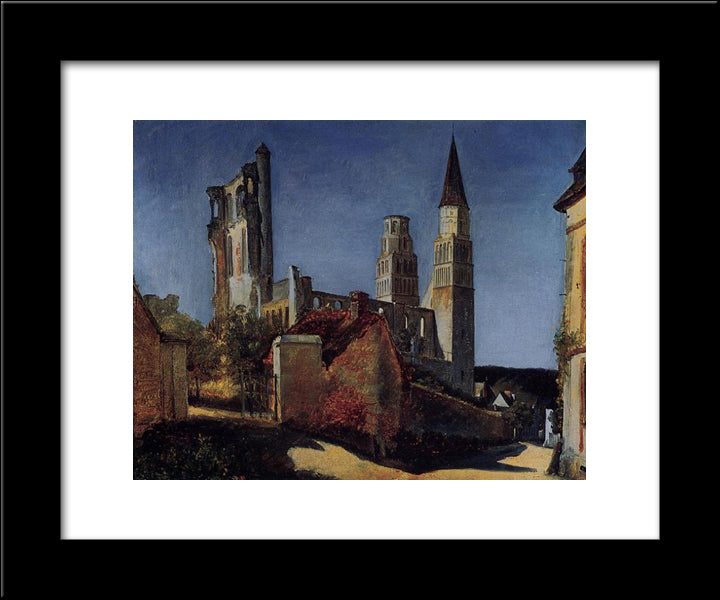 Jimieges 20x24 Black Modern Wood Framed Art Print Poster by Corot, Jean Baptiste Camille