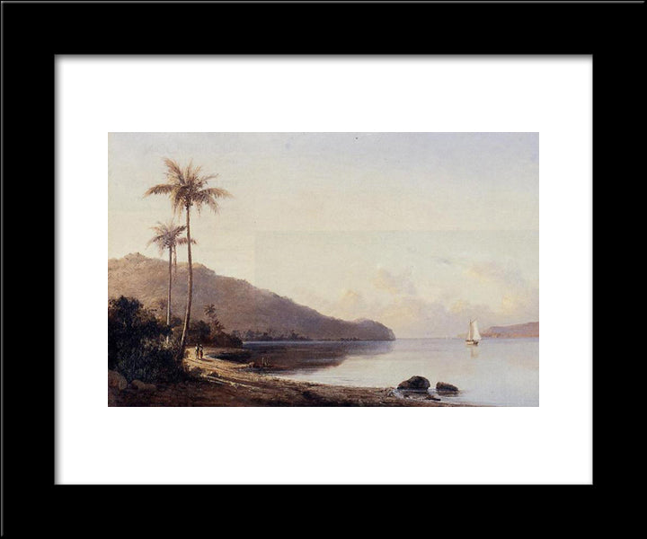 A Creek In Saint Thomas, Antilles 20x24 Black Modern Wood Framed Art Print Poster by Pissarro, Camille