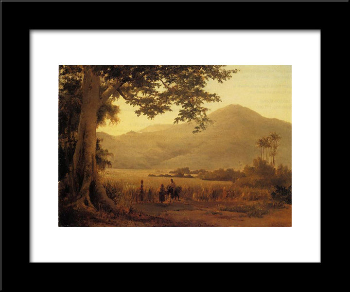 Antilian Landscape, St. Thomas 20x24 Black Modern Wood Framed Art Print Poster by Pissarro, Camille