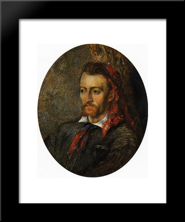 Portrait Of Eugene Murer 20x24 Black Modern Wood Framed Art Print Poster by Pissarro, Camille