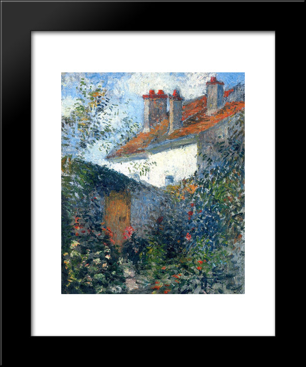 Study At Pontoise 20x24 Black Modern Wood Framed Art Print Poster by Pissarro, Camille